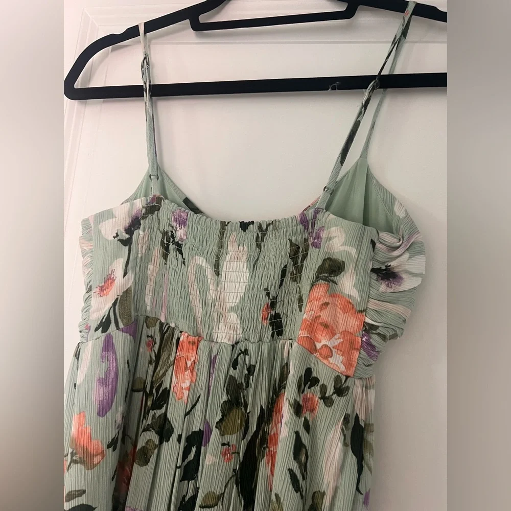 Abercrombie & Fitch Green Floral Cami Dress Small - Picture 3 of 8